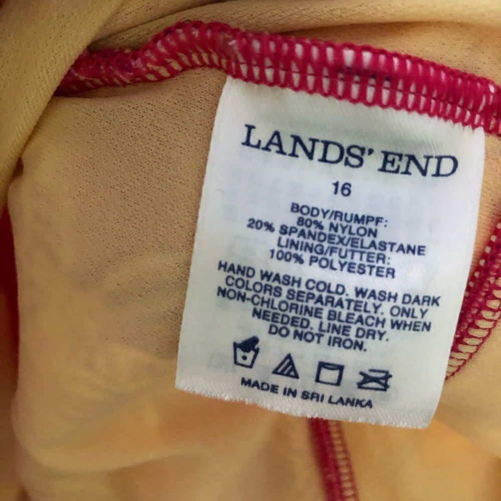 Lands End Girls Ruffled One Pc 16 - Picture 5 of 6